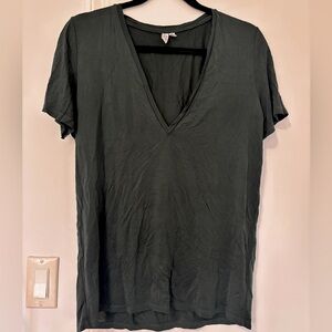 &Other Stories Green Slinky T Shirt